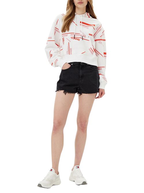 Felpa donna bianca in cotone Karl Lagerfeld jeans | A2W2002010W